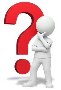Stickman Question Mark Thinking PowerPoint clipart graphic preview.