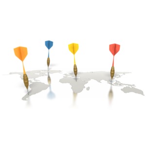 Traveling World Darts PowerPoint clipart graphic preview.