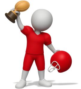 Football Champion PowerPoint clipart graphic preview.
