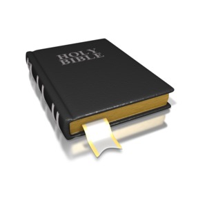 Black Holy Bible PowerPoint clipart graphic preview.