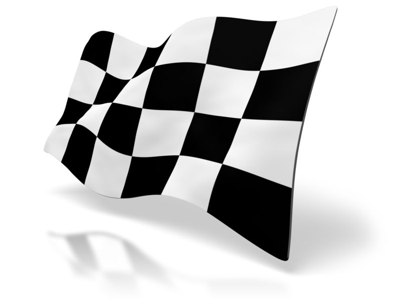 High-resolution clipart illustration of Checkered Racing Flag, designed for seasonal marketing campaigns, corporate event presentations, and holiday promotions.
