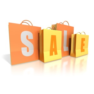 Shopping Bags Sale PowerPoint clipart graphic preview.