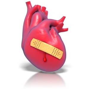 Human Heart Band-aid PowerPoint clipart graphic preview.