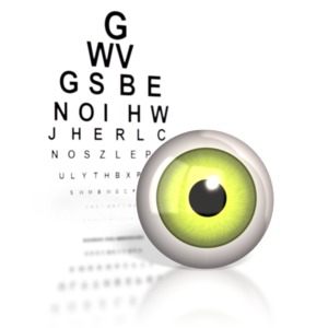 Optometrist Eye Chart PowerPoint clipart graphic preview.