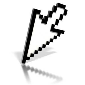 Cursor Pixelated Arrow PowerPoint clipart graphic preview.