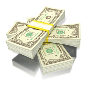 short stack of money PowerPoint clipart graphic preview.