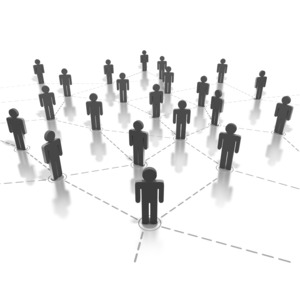 Networking People Connection PowerPoint clipart graphic preview.