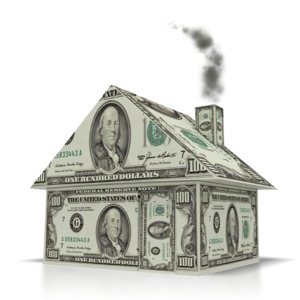 Money House PowerPoint clipart graphic preview.