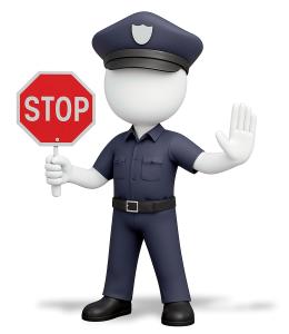 Police Officer Stop PowerPoint clipart graphic preview.