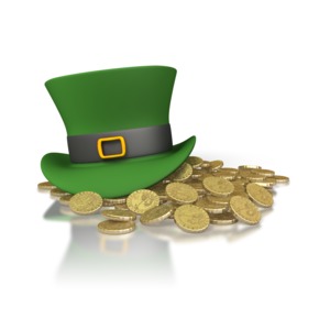 Irish Hat And Gold PowerPoint clipart graphic preview.