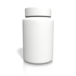 Blank White Bottle PowerPoint clipart graphic preview.