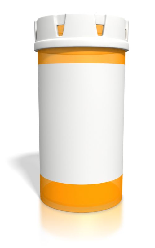 High-resolution clipart illustration of Blank Orange Pill Bottle, designed for clinical healthcare administration, medical training, and patient data visualization.