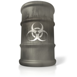 Bio Hazard Barrel PowerPoint clipart graphic preview.