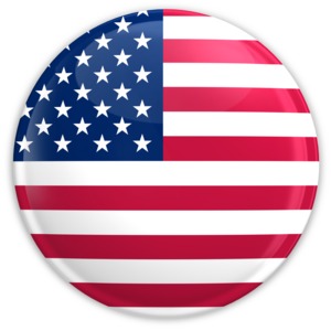 Badge of The United States Flag PowerPoint clipart graphic preview.