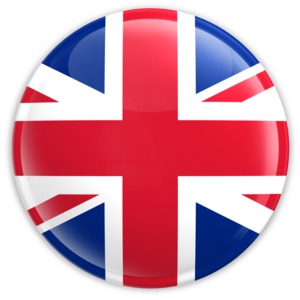 Badge of United Kingdom Flag PowerPoint clipart graphic preview.