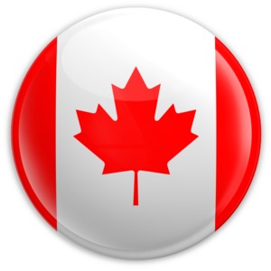 Badge of The Canadian Flag PowerPoint clipart graphic preview.