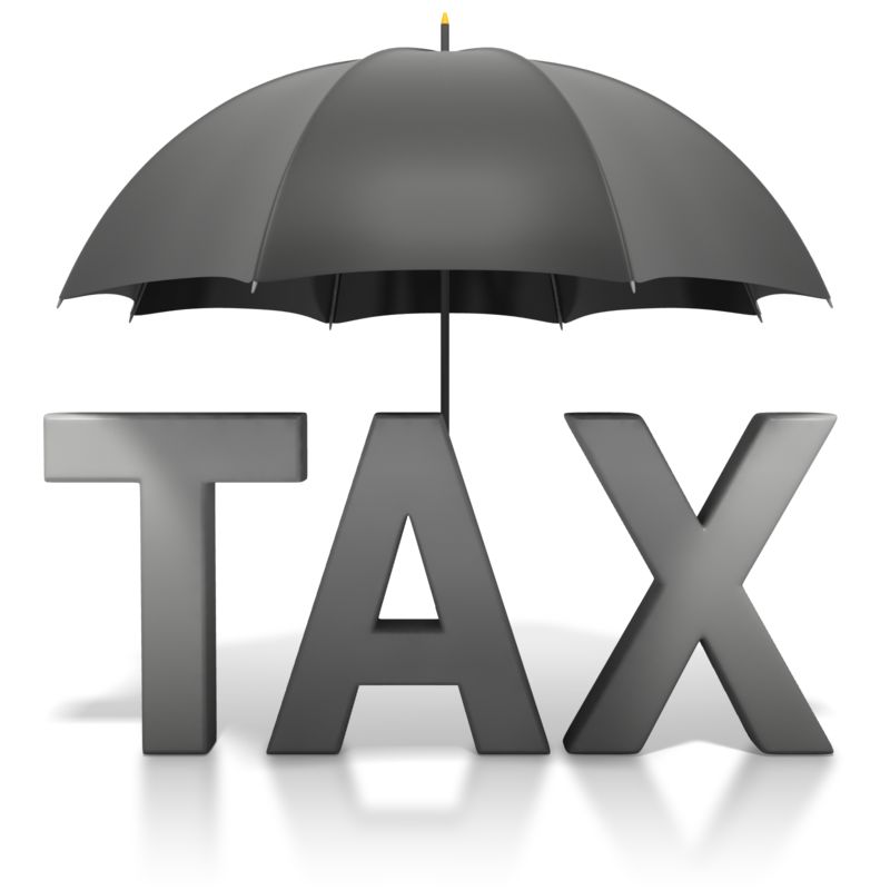 High-resolution clipart illustration of Black Umbrella Tax Shelter, designed for corporate facility safety compliance, residential property access control, and physical security asset management.