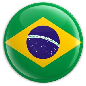 Badge of the Brazilian Flag PowerPoint clipart graphic preview.