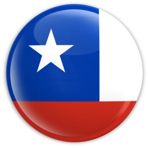 Badge of the Chile Flag PowerPoint clipart graphic preview.