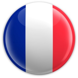 Badge of the French Flag PowerPoint clipart graphic preview.