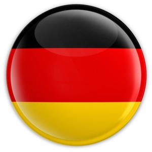 Badge of the German Flag PowerPoint clipart graphic preview.