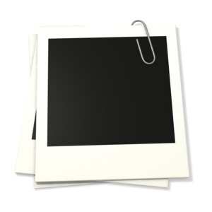 Paper Clip Attached To Photographs PowerPoint clipart graphic preview.
