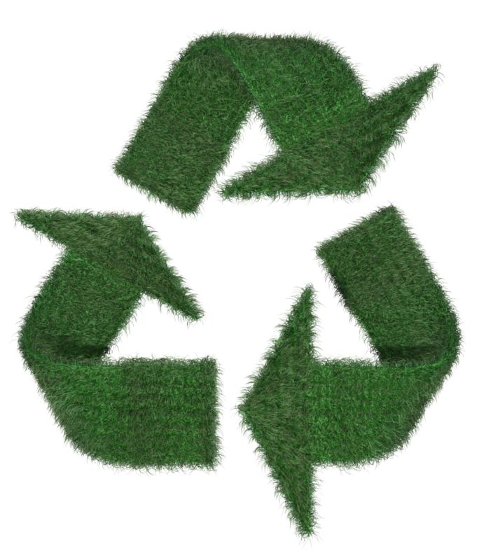 High-resolution clipart illustration of Grass Recycle Symbol, designed for environmental education decks, outdoor recreation marketing, and conservation awareness campaigns.