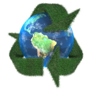 Grass Earth Recycle Symbol PowerPoint clipart graphic preview.