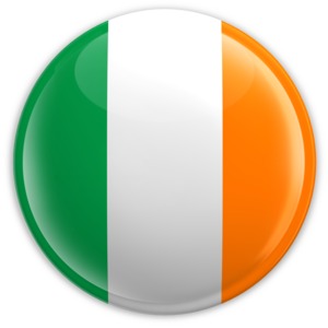 Badge of the Flag of Ireland PowerPoint clipart graphic preview.
