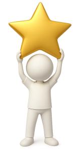 Holding Golden Star PowerPoint clipart graphic preview.