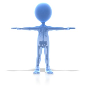 Stick Figure X Ray PowerPoint clipart graphic preview.