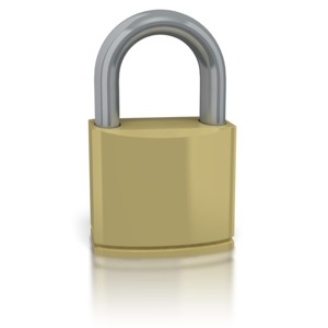 Secure Lock PowerPoint clipart graphic preview.