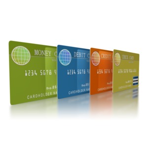 Banking Cards PowerPoint clipart graphic preview.