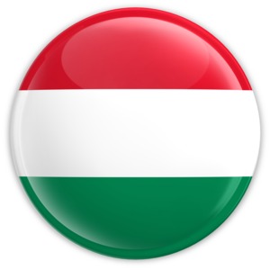 Badge of the Flag of Hungary PowerPoint clipart graphic preview.