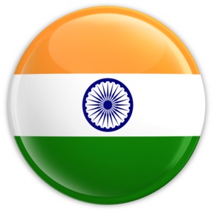 Badge of the Flag of India PowerPoint clipart graphic preview.