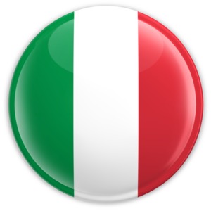 Badge of the Flag of Italy PowerPoint clipart graphic preview.