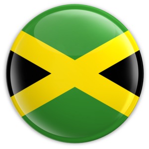 Badge of the Flag of Jamaica PowerPoint clipart graphic preview.