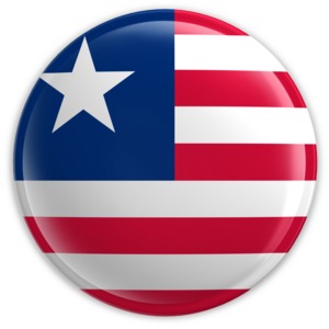 Badge of the Flag of Liberia PowerPoint clipart graphic preview.