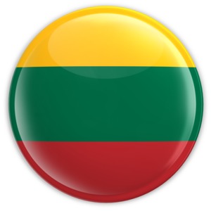 Badge of the Flag of Lithuania PowerPoint clipart graphic preview.