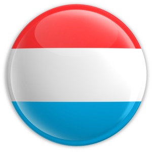 Badge of the Flag of Luxembourg PowerPoint clipart graphic preview.