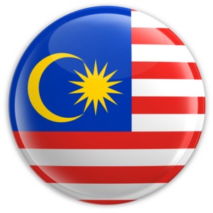 Badge of the Flag of Malaysia PowerPoint clipart graphic preview.