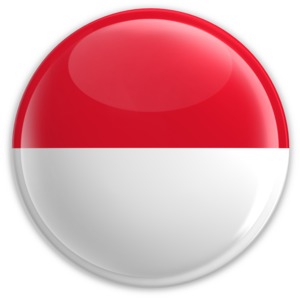 Badge of the Flag of Monaco PowerPoint clipart graphic preview.