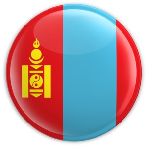 Badge of the Flag of Mongolia PowerPoint clipart graphic preview.