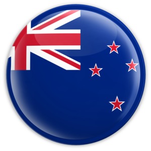 Badge of the Flag of New Zealand PowerPoint clipart graphic preview.