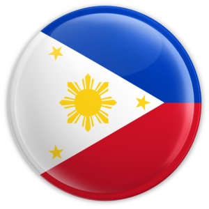 Badge of the Flag of Philippines PowerPoint clipart graphic preview.