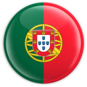 Badge of the Flag of Portugal PowerPoint clipart graphic preview.