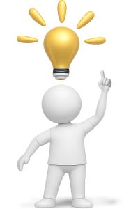 Bright Idea PowerPoint clipart graphic preview.