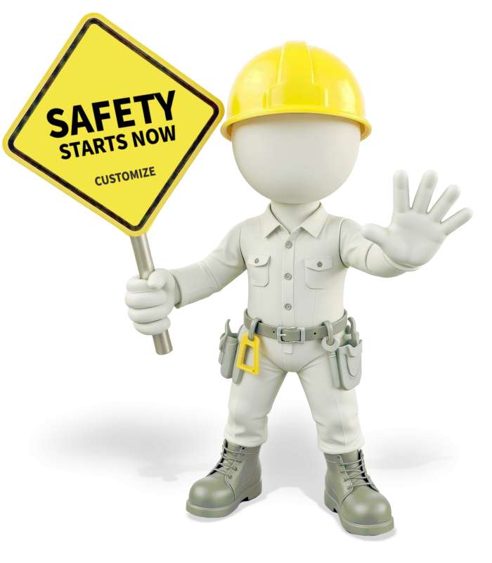 High-resolution customizable clipart of Safety Signage Character Clipart, designed for clinical healthcare administration, medical training, and patient data visualization.