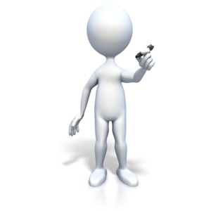 Stick Figure Drawing With Black Pen PowerPoint clipart graphic preview.