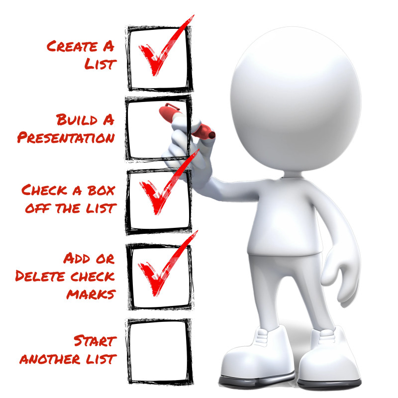 High-resolution customizable clipart of Stick Figure Drawing Checklist, designed for academic lesson planning, classroom engagement, and interactive learning frameworks.